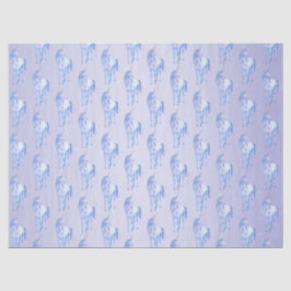 紫の魔法グラデーションのユニコーン 薄葉紙