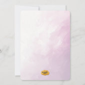 紫の魔法ベアベビーシャワー招待状のための女の子 招待状 (裏面)