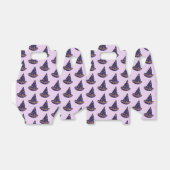 紫の魔法使い帽子ハロウィーントリートボックス フェイバーボックス (折り畳みなし)