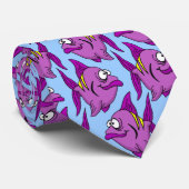 紫の魚ネクタイ ネクタイ (ロール)
