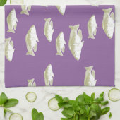 紫の魚 キッチンタオル (折り畳み)
