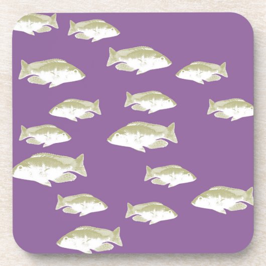 紫の魚 コースター (正面)