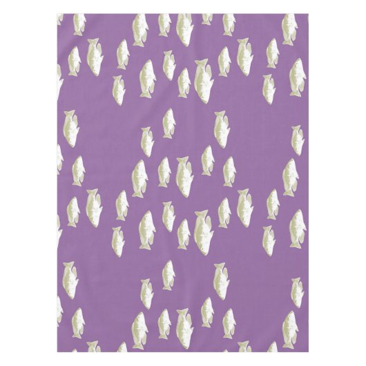 紫の魚 テーブルクロス (正面)