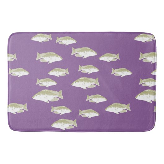 紫の魚 バスマット (正面)