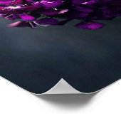 紫の鮮やかフローラ写真 ポスター (角)