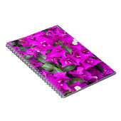 紫の鮮やかブーゲンビリアの花 ノートブック (右側)