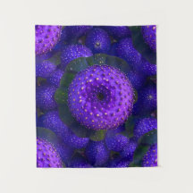 紫の鮮やか斑模様タペストリー