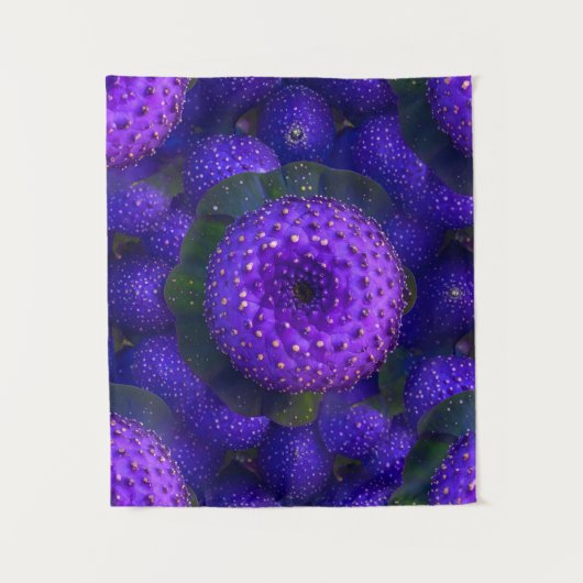紫の鮮やか斑模様タペストリー タペストリー (正面)