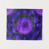 紫の鮮やか斑模様タペストリー タペストリー (正面(横))