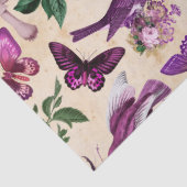 紫の鳥の蝶とキノコの分離 薄葉紙 (詳細)