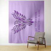 紫の鳳凰、高揚する薄紫 タペストリー (インサイチュ)