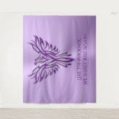 紫の鳳凰、高揚する薄紫 タペストリー (正面)