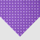 紫の黒いチェッカーボードパターン 薄葉紙 (詳細)