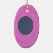 紫の黒い丸 セラミックオーナメント (右)