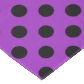 紫の黒い水玉模様 テーブルクロス (アングル)