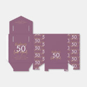 紫の黒と金ゴールドシンプルエレガント フェイバーボックス (折り畳みなし)