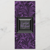 紫の黒のマーリング結婚式 プログラム (正面)