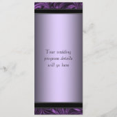 紫の黒のマーリング結婚式 プログラム (裏面)