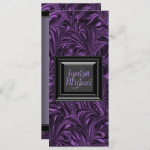 紫の黒のマーリング結婚式 プログラム (正面/裏面)