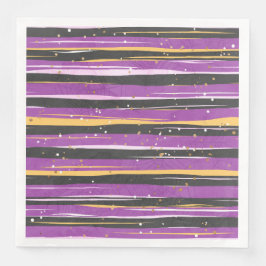 紫の黒オレンジのハロウィンのストライプ