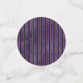 紫の黒ハロウィン不気味パターン コンフェッティ (スモール正面)