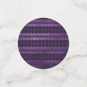 紫の黒ハロウィン不気味パターン コンフェッティ (スモール正面)