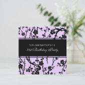 紫の21歳の誕生日パーティの招待状 招待状 (スタンド正面)