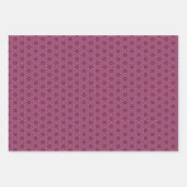 紫の3つのシェードのセット ラッピングペーパーシート (正面2)