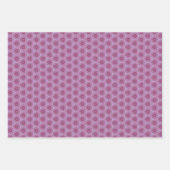 紫の3つのシェードのセット ラッピングペーパーシート (正面)