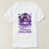 紫の「もう終わり?」2027年黒人の女子卒業 Tシャツ (デザイン正面)