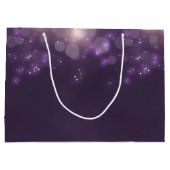 紫の《写真》ぼけ味エレガント輝き（名前付き） ラージペーパーバッグ (裏面)