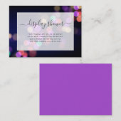 紫の《写真》ぼけ味ブライダルシャワーエンクロージャカード エンクロージャーカード (正面/裏面)