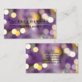 紫の《写真》ぼけ味ライト 名刺 (正面/裏面)