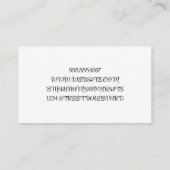 紫の《写真》ぼけ味背景 |ファッションモデルロゴ 名刺 (裏面)