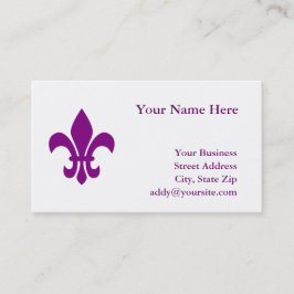紫の（紋章の）フラ・ダ・リ 名刺