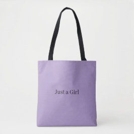 紫のJust a Girl トートバッグ