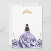 紫のQuinceanera 誕生日招待状 招待状 (裏面)