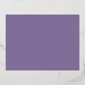紫のRSVPカード 箔招待状ポストカード (裏面)