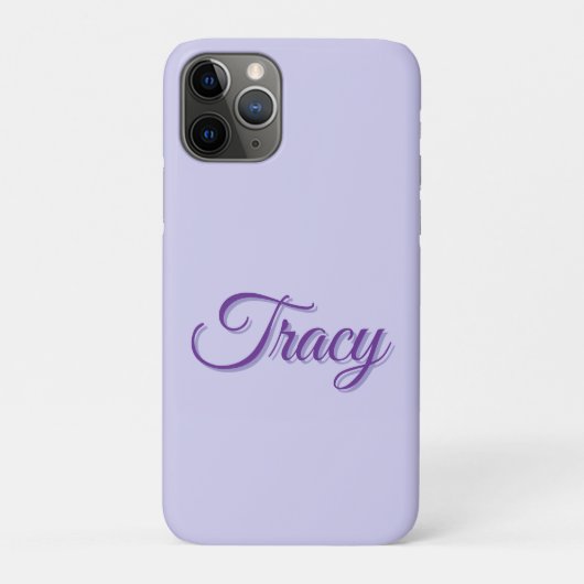 紫のTracyという女の子の名前, Case-Mate iPhoneケース (裏)