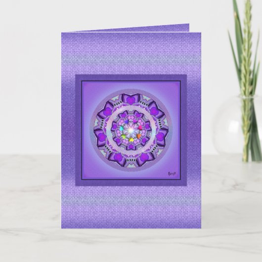 紫のW2誕生日カード カード (正面)