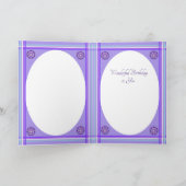 紫のW2誕生日カード カード (内部)