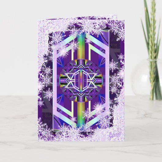 紫のw3挨拶 カード (正面)