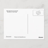 紫はがき上のスパイスブッシュ雄バタフライ ポストカード (裏面)