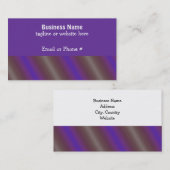 紫はっきりしたとグレーの対角ストライプ 名刺 (正面/裏面)