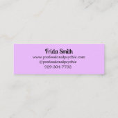 紫はっきりしたとピンクの星波銀河系 スキニー名刺 (裏面)