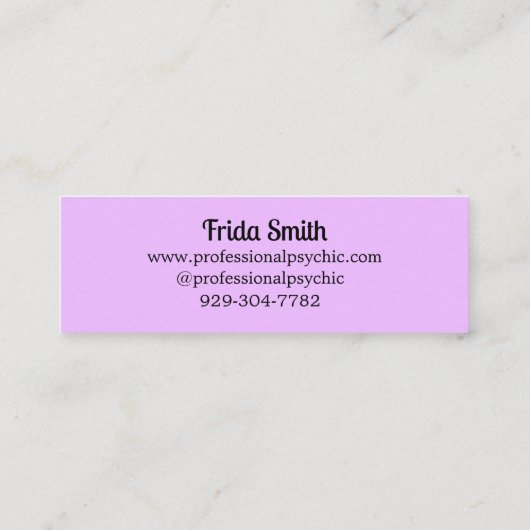 紫はっきりしたとピンクの星波銀河系 スキニー名刺 (裏面)