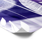 紫はっきりしたと紫の野花アート ポスター (角)