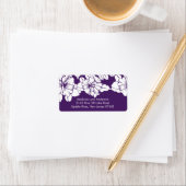 紫はっきりしたの差出人住所ラベルの花。 ラベル (インサイチュ)