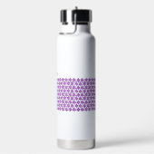 紫はっきりしたクレマチパーソナライズされたス ウォーターボトル (右面)