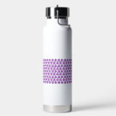 紫はっきりしたクレマチパーソナライズされたス ウォーターボトル (左面)